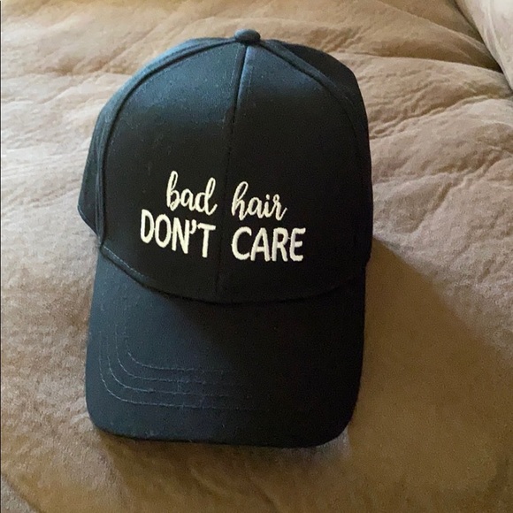 David & Young Accessories - “BAD HAIR DON’T CARE” - Embroidered Adjustable Cap